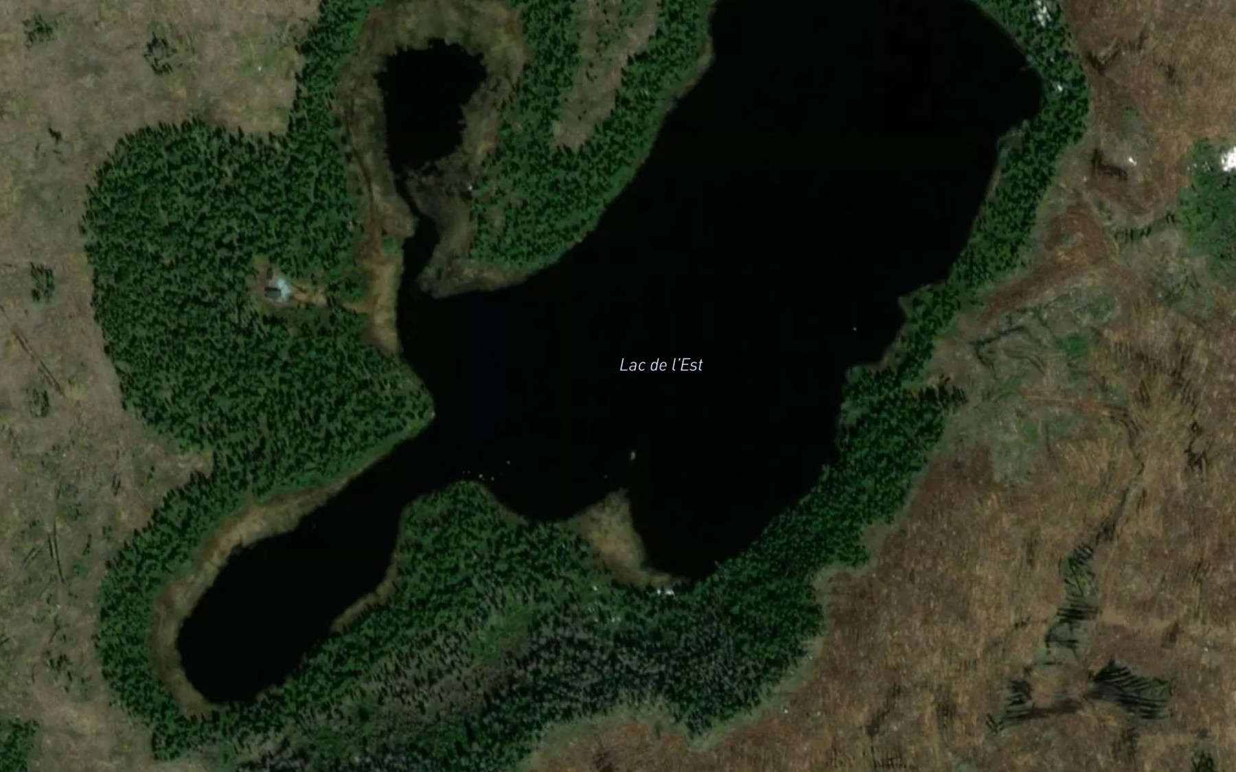 Satellite map of the Lac de l'Est