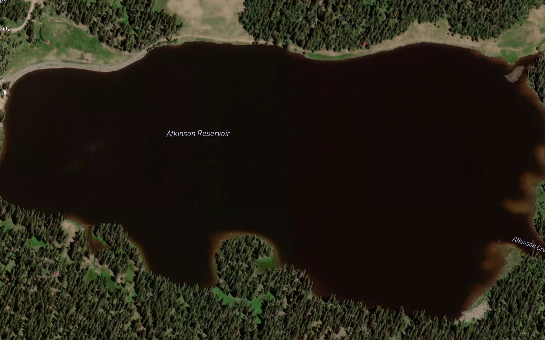 Satellite map of the Atkinson Reservoir