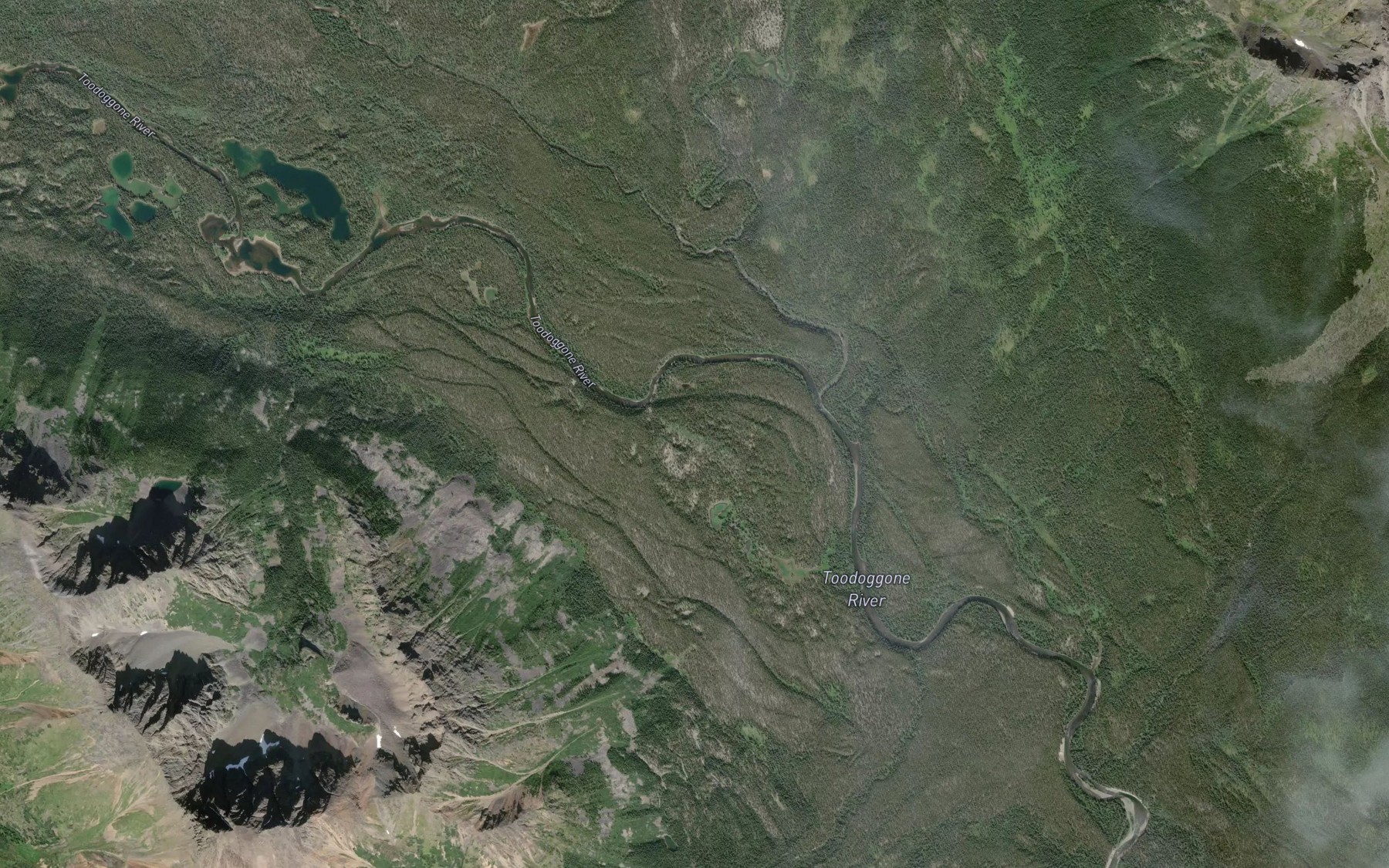 Satellite map of the Jack Lee Creek