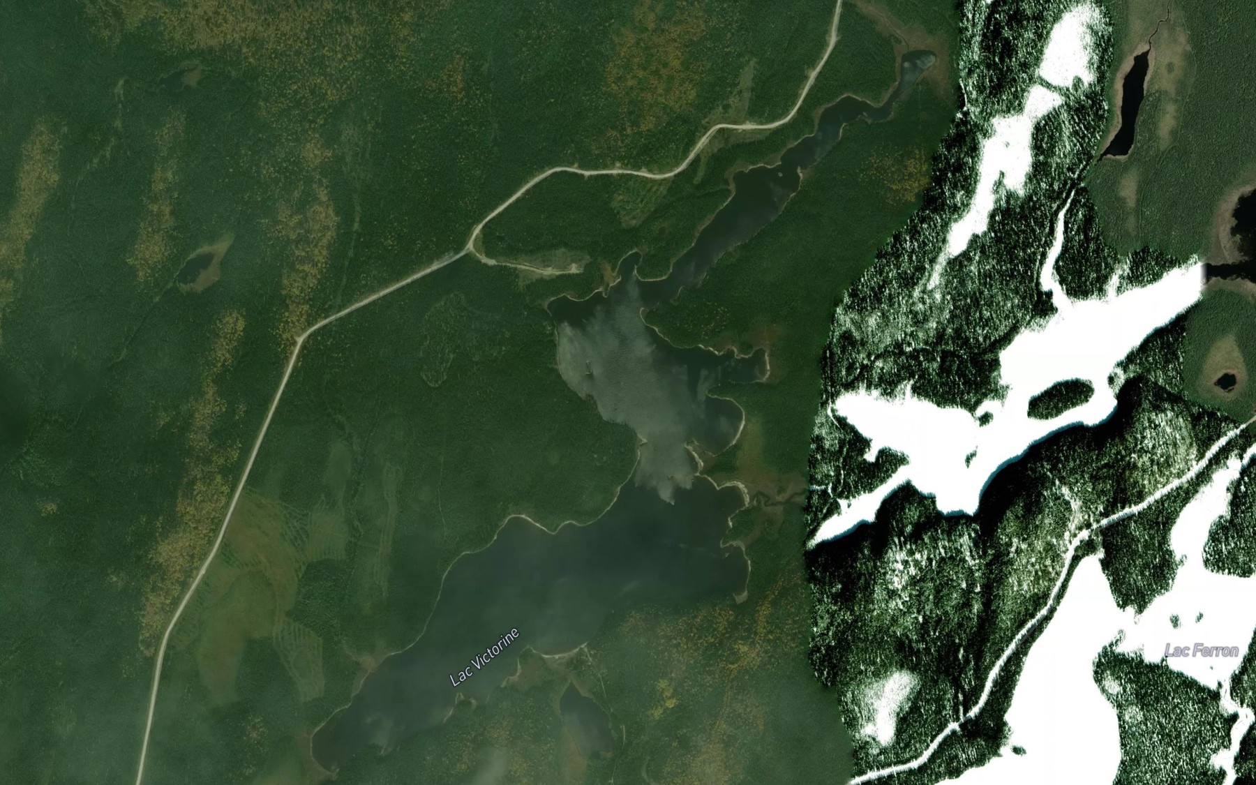 Satellite map of the Lac Victorine