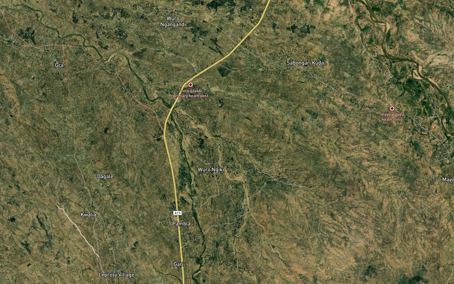 Satellite map of the Rafin Thlali