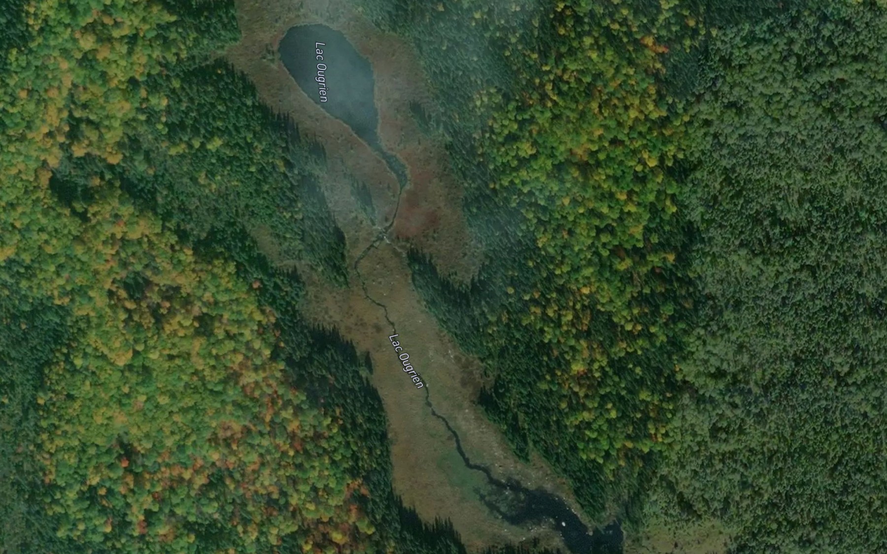 Satellite map of the Lac Ougrien