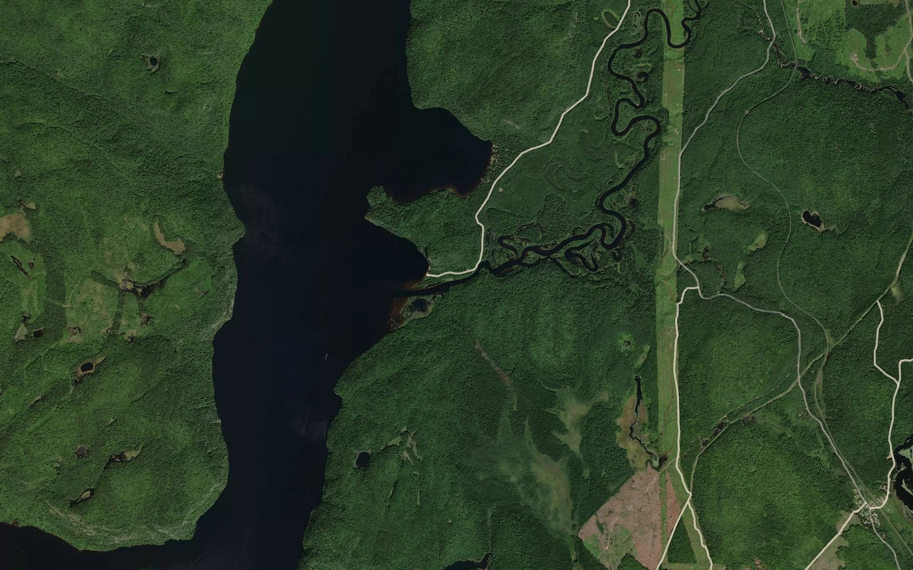 Satellite map of the Riviere aux Brochets
