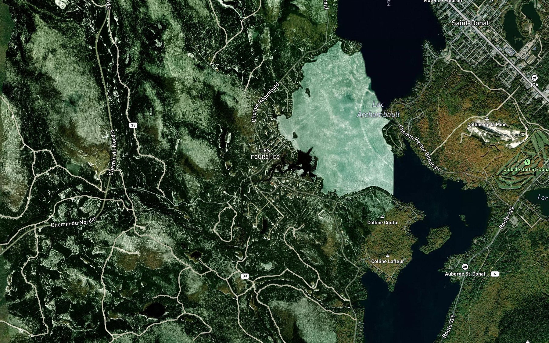 Satellite map of the Riviere Saint-Michel
