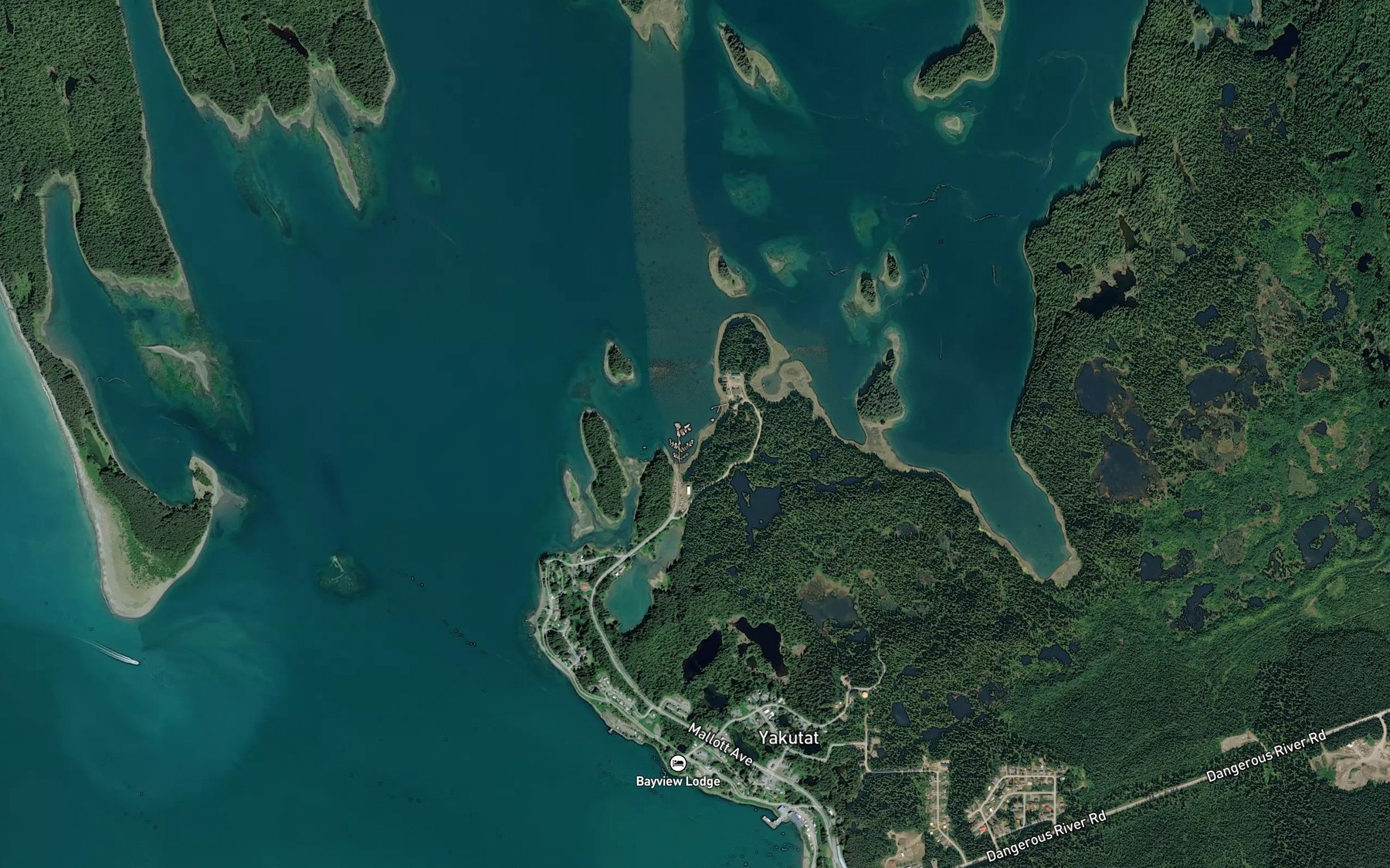 Satellite map of the Shipyard Cove