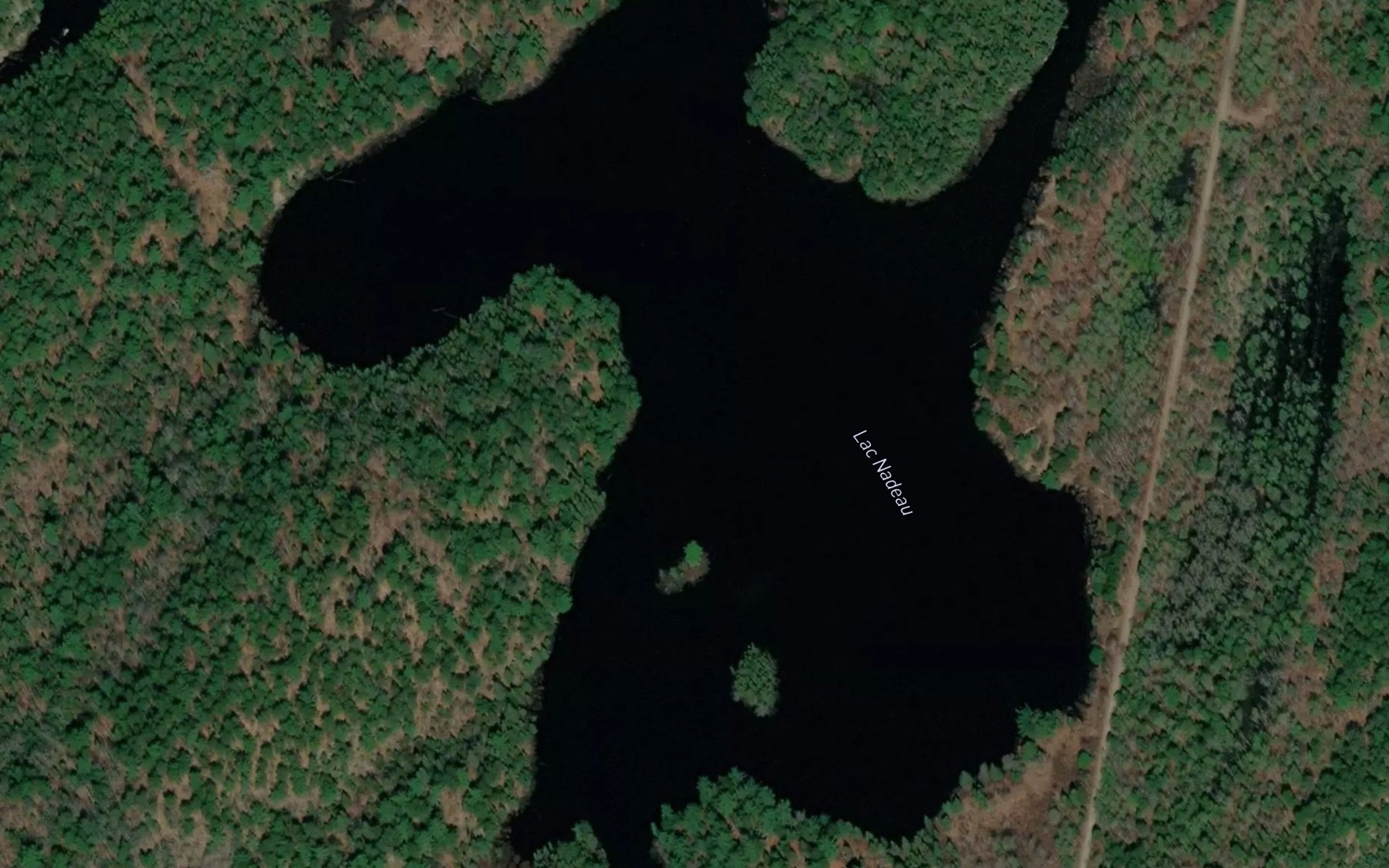 Satellite map of the Lac Nadeau