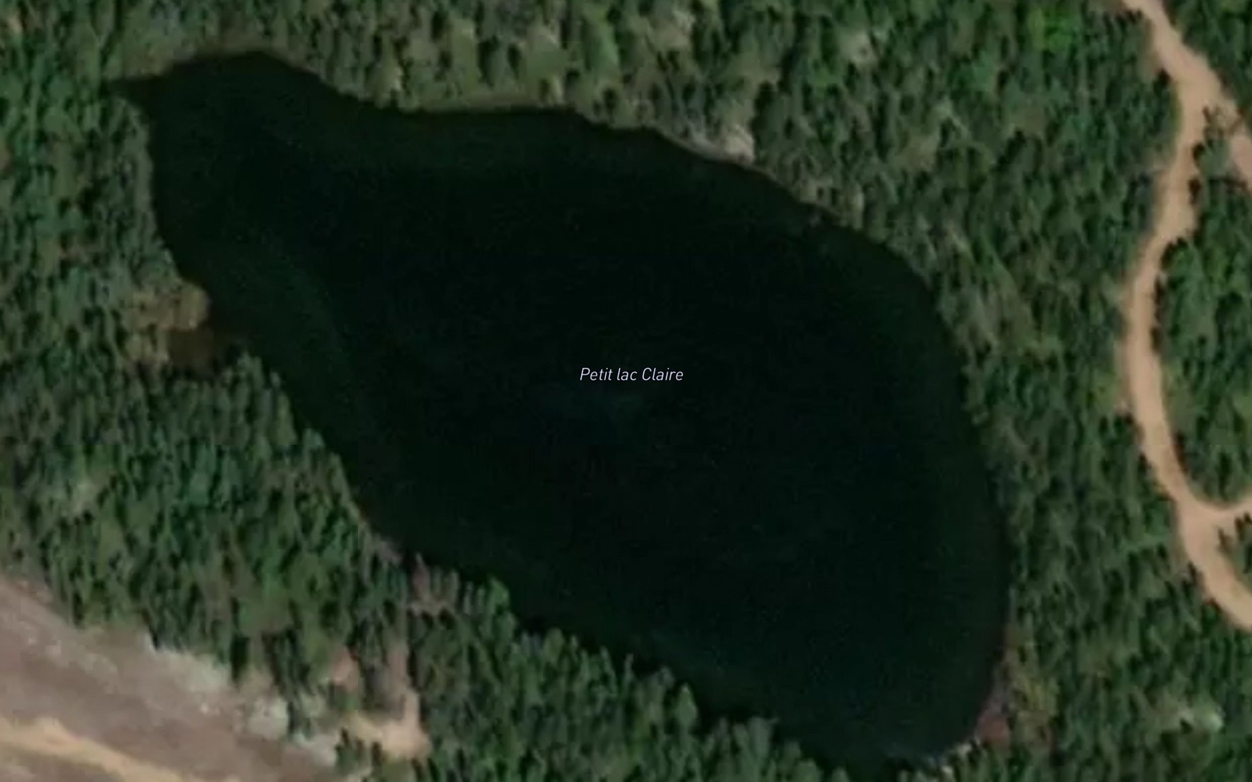 Satellite map of the Petit lac Claire