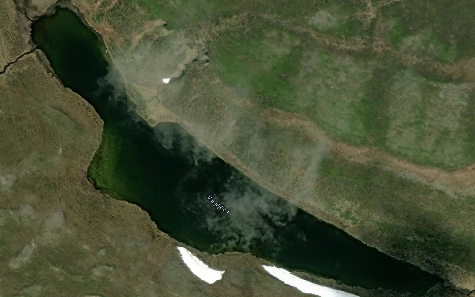 Satellite map of the Valljejavri