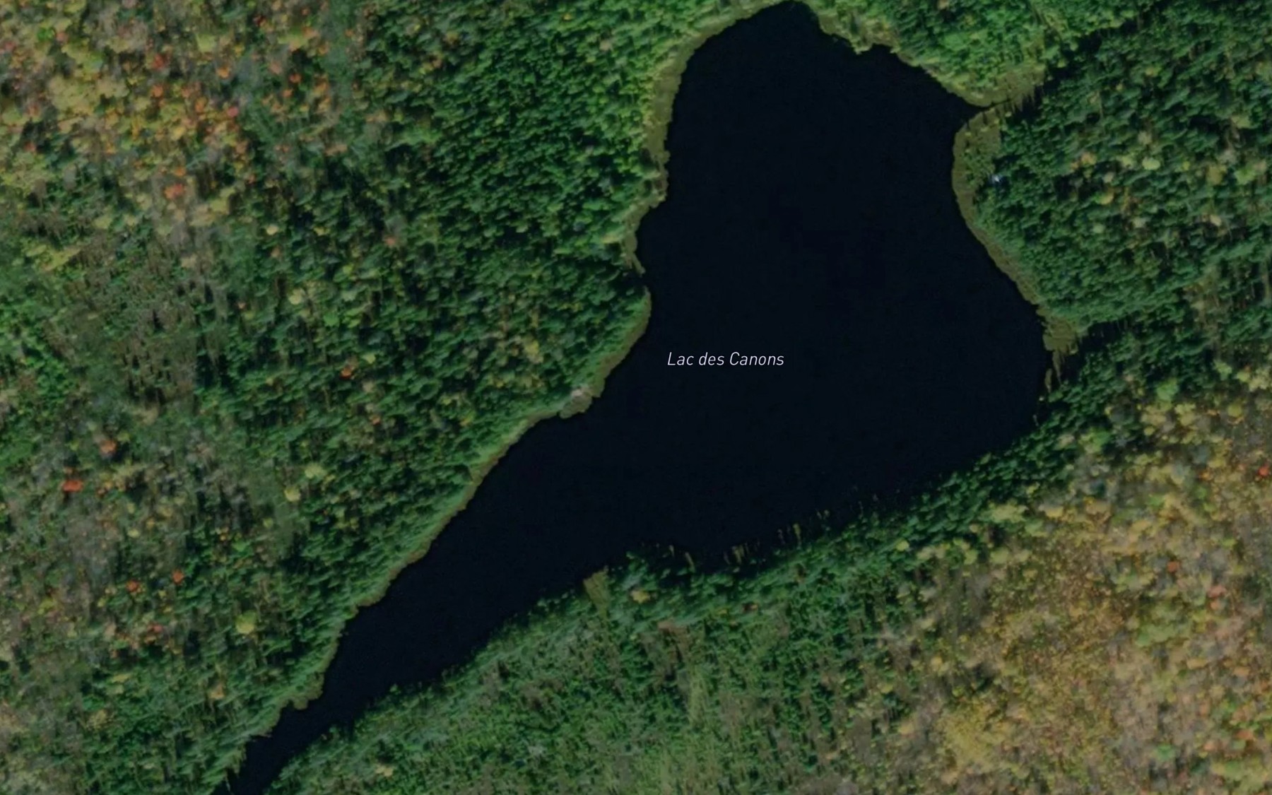 Satellite map of the Lac des Canons