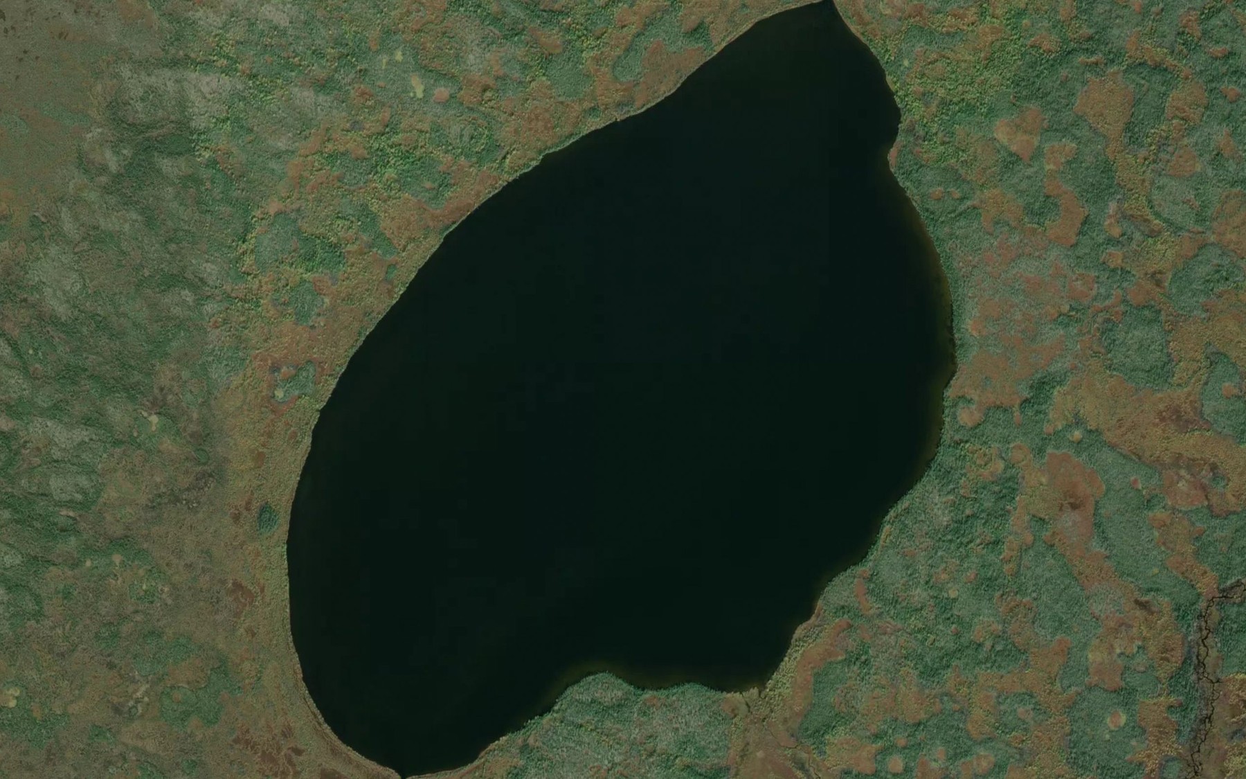 Satellite map of the Stupid Lake