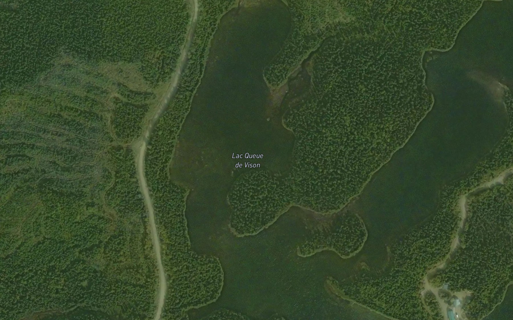 Satellite map of the Lac Queue de Vison