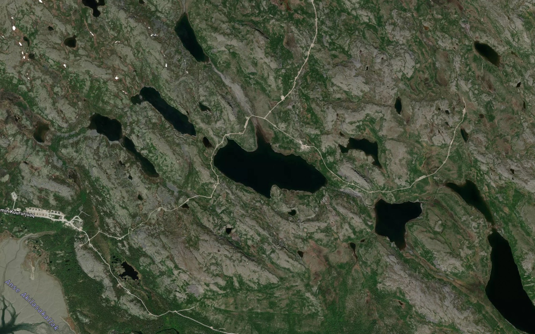 Satellite map of the Lac Mivvik