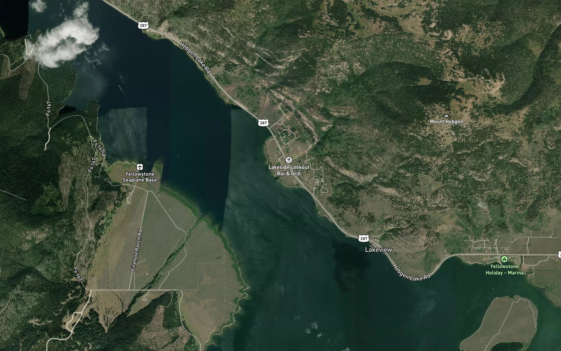 Satellite map of the Dave Johnson Creek
