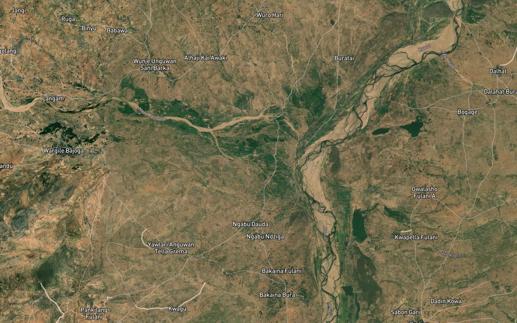Satellite map of the Mayel Yimshika