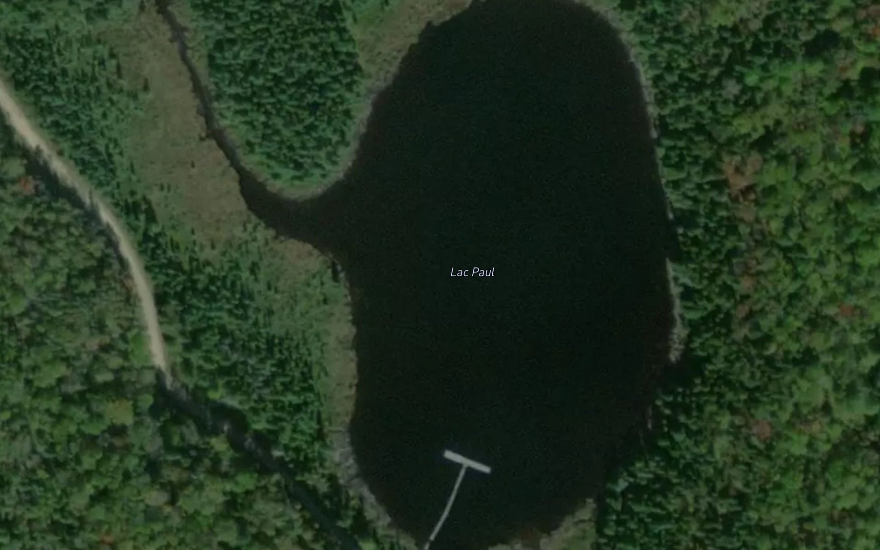 Satellite map of the Lac Paul