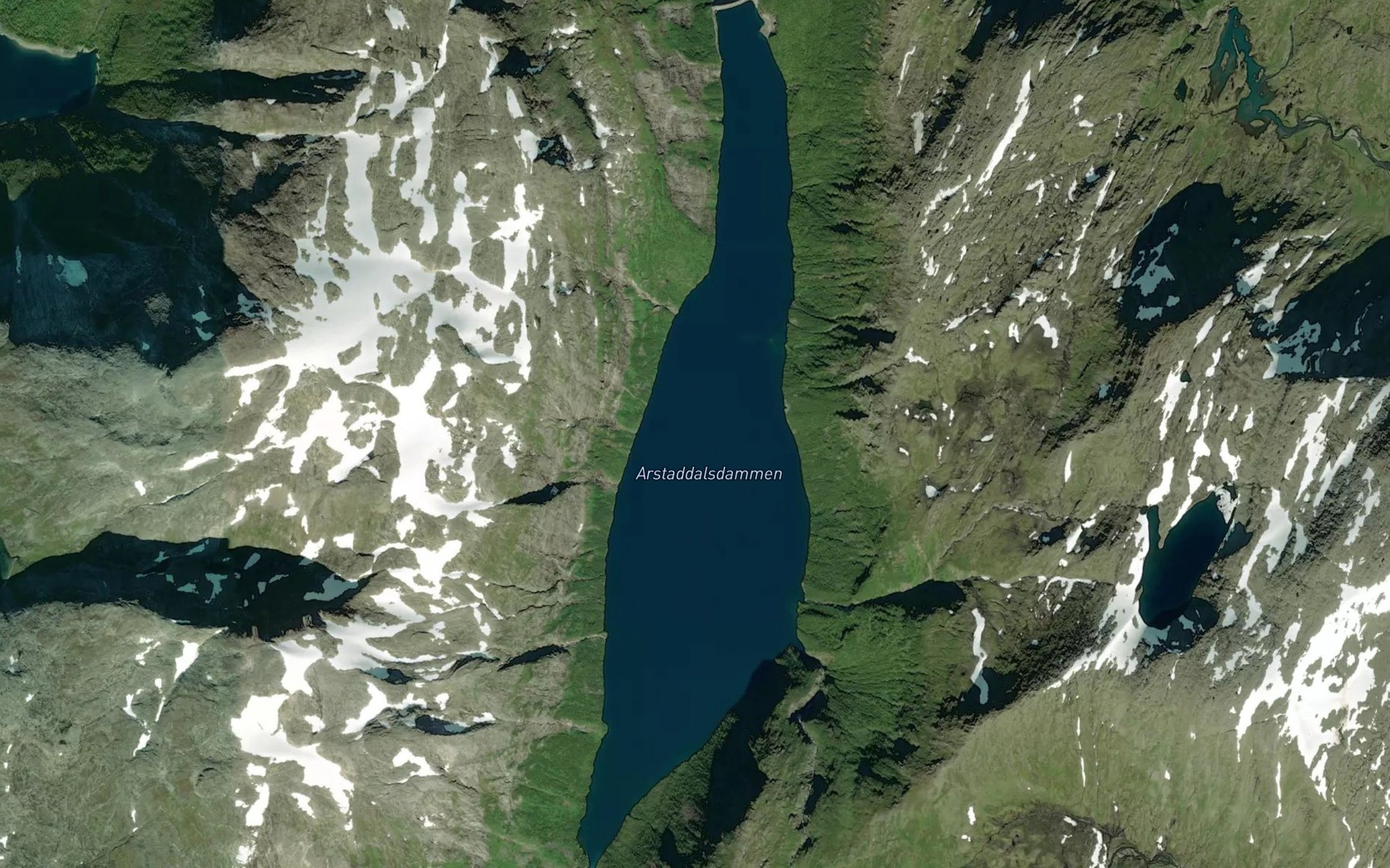 Satellite map of the Arstaddalsdammen