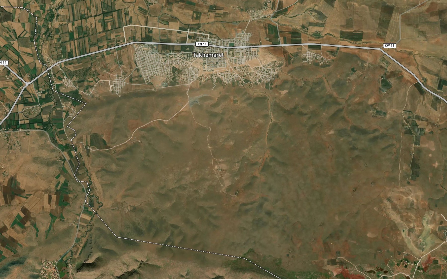 Satellite map of the Ain et Taouzara