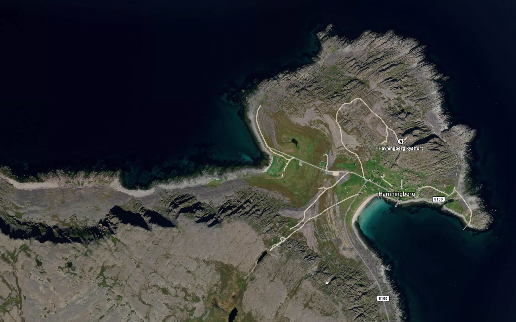 Satellite map of the Skjavika