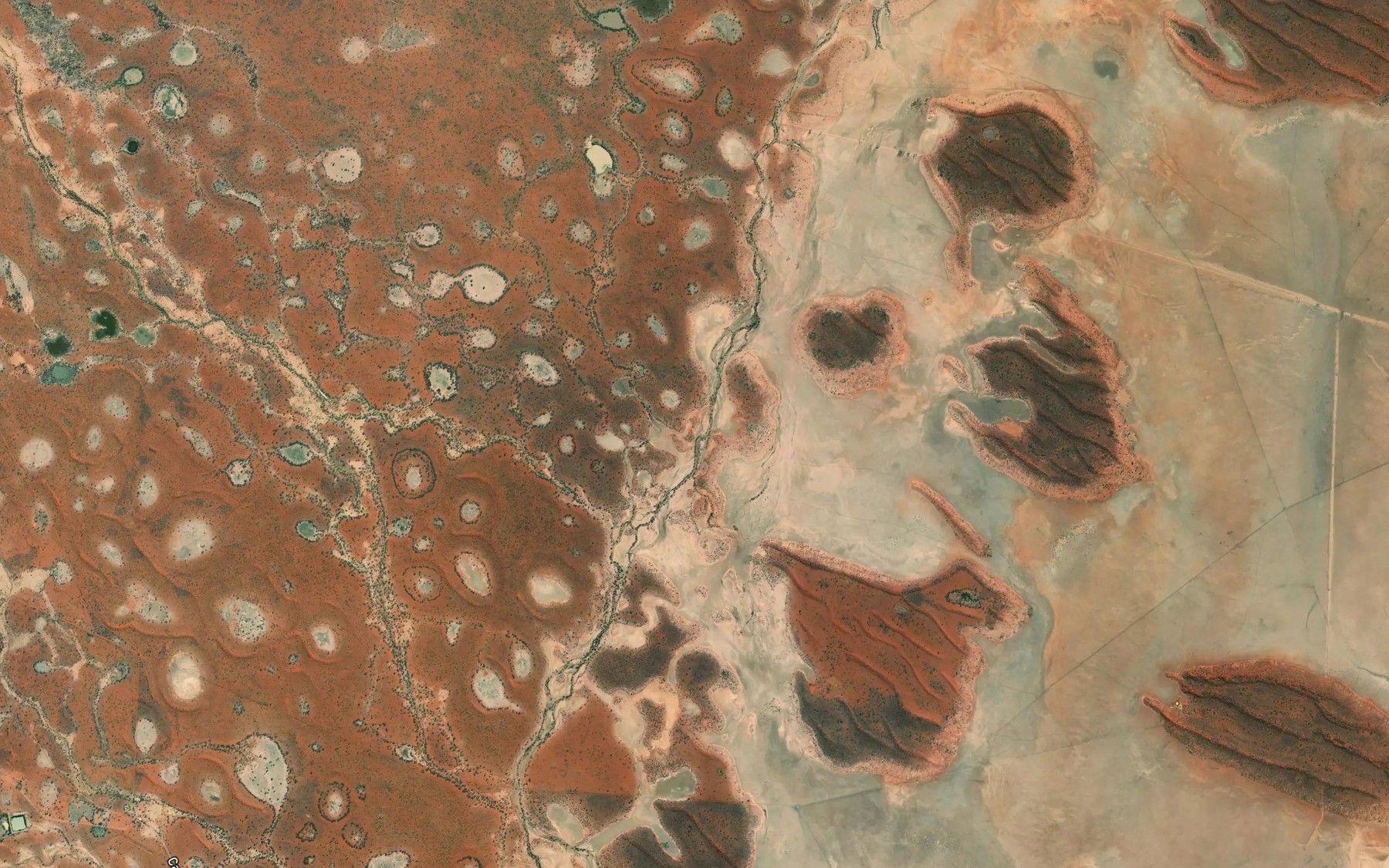 Satellite map of the Gibber Creek
