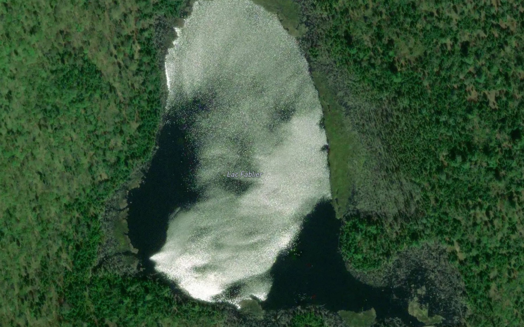 Satellite map of the Lac Fablier