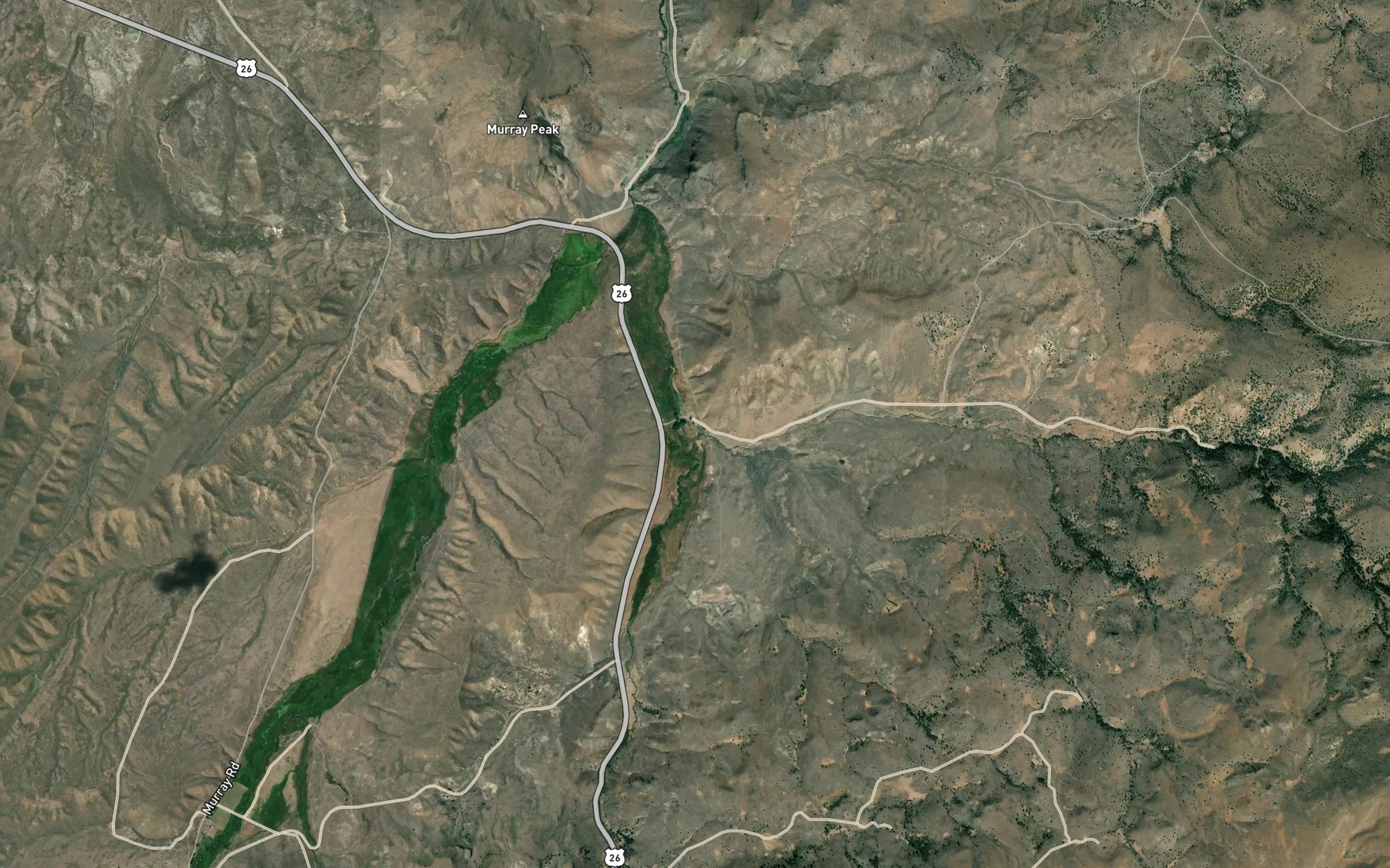 Satellite map of the Copper Creek