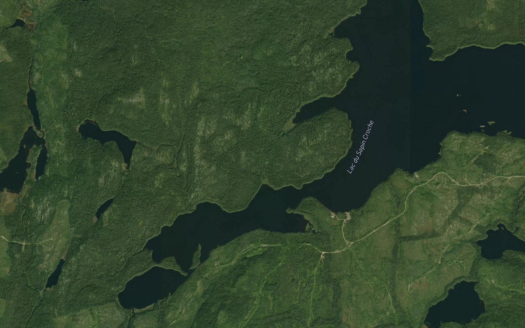 Satellite map of the Lac du Sapin Croche