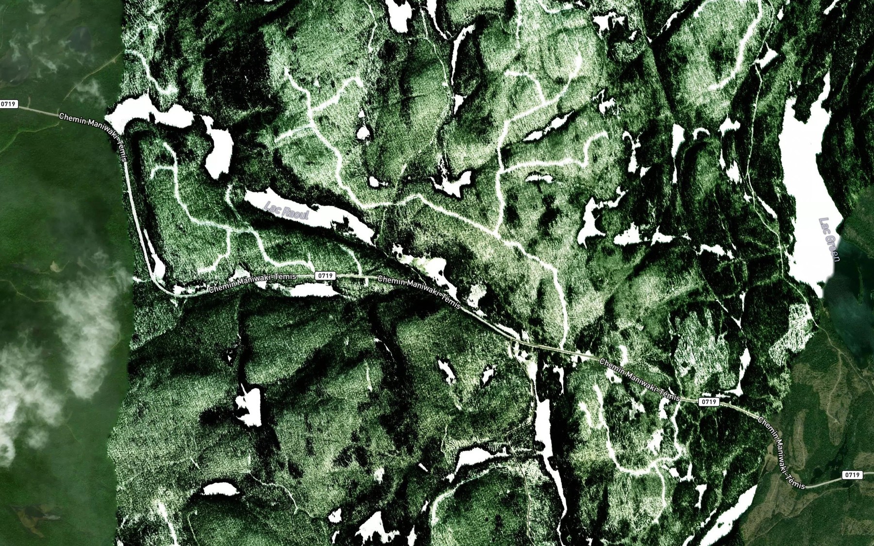 Satellite map of the Lac en Herbes