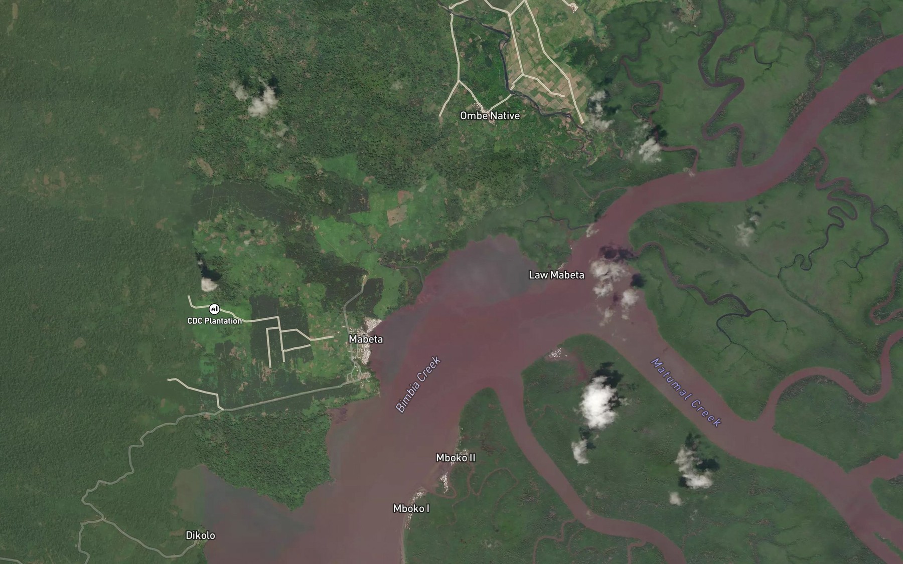 Satellite map of the Great Bay