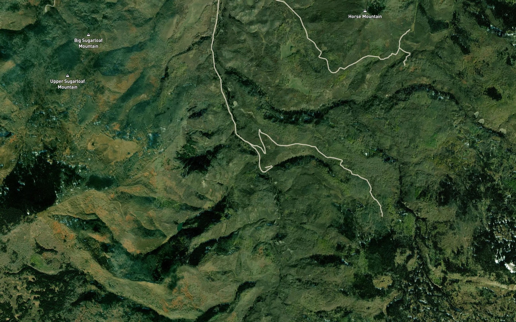 Satellite map of the Berry Creek