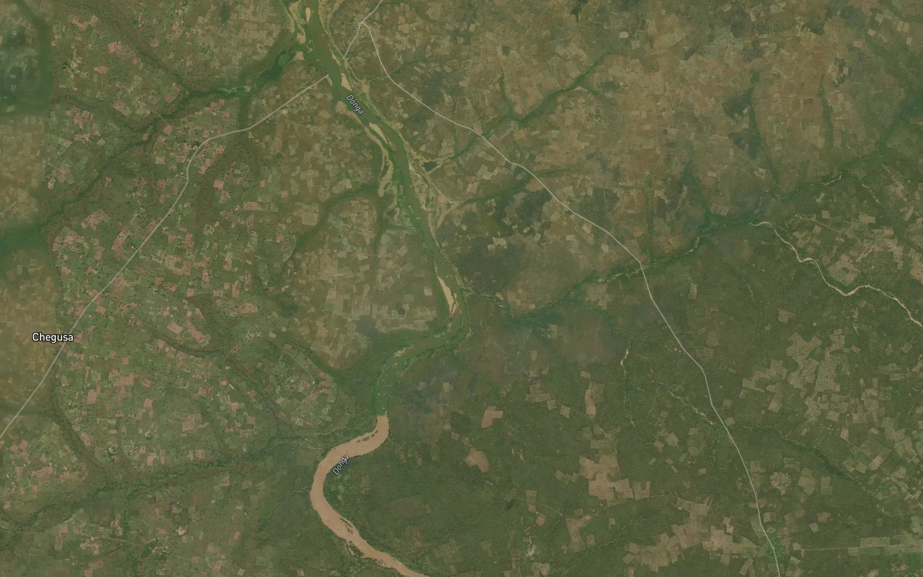 Satellite map of the River Zambana