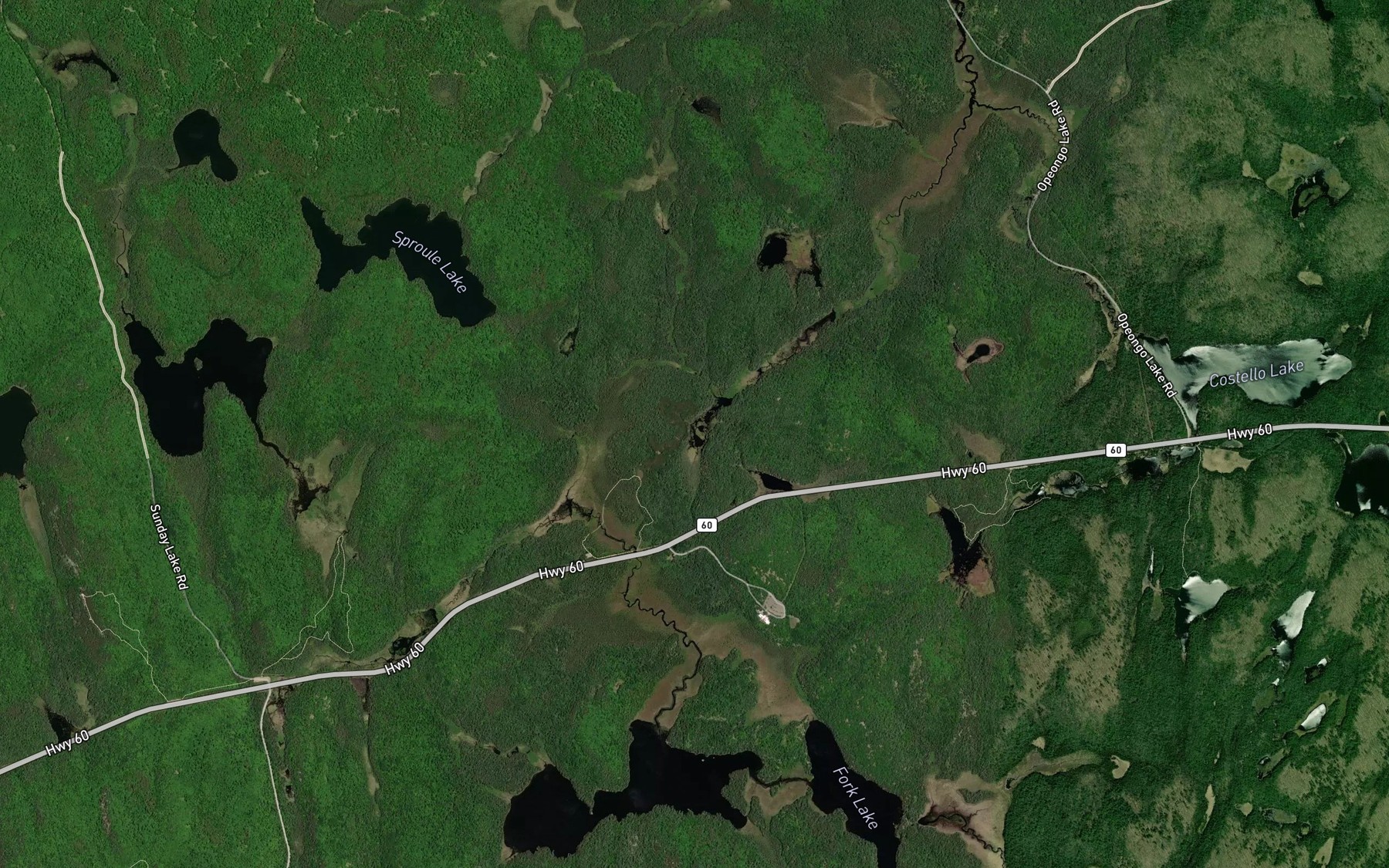 Satellite map of the Eos Lake