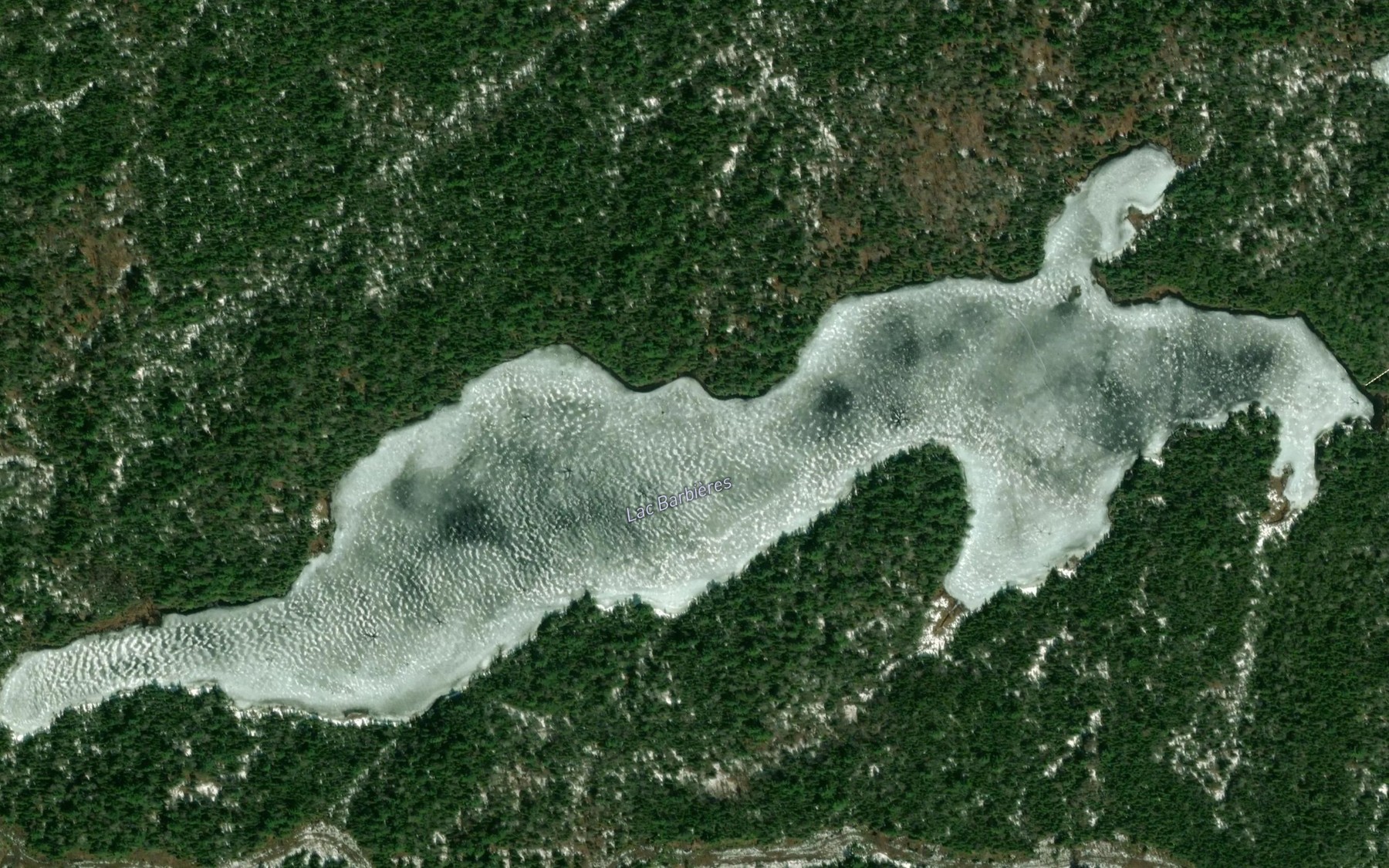 Satellite map of the Lac Barbieres