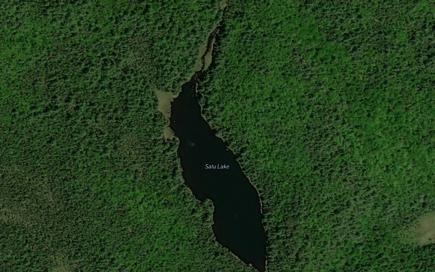 Satellite map of the Satu Lake