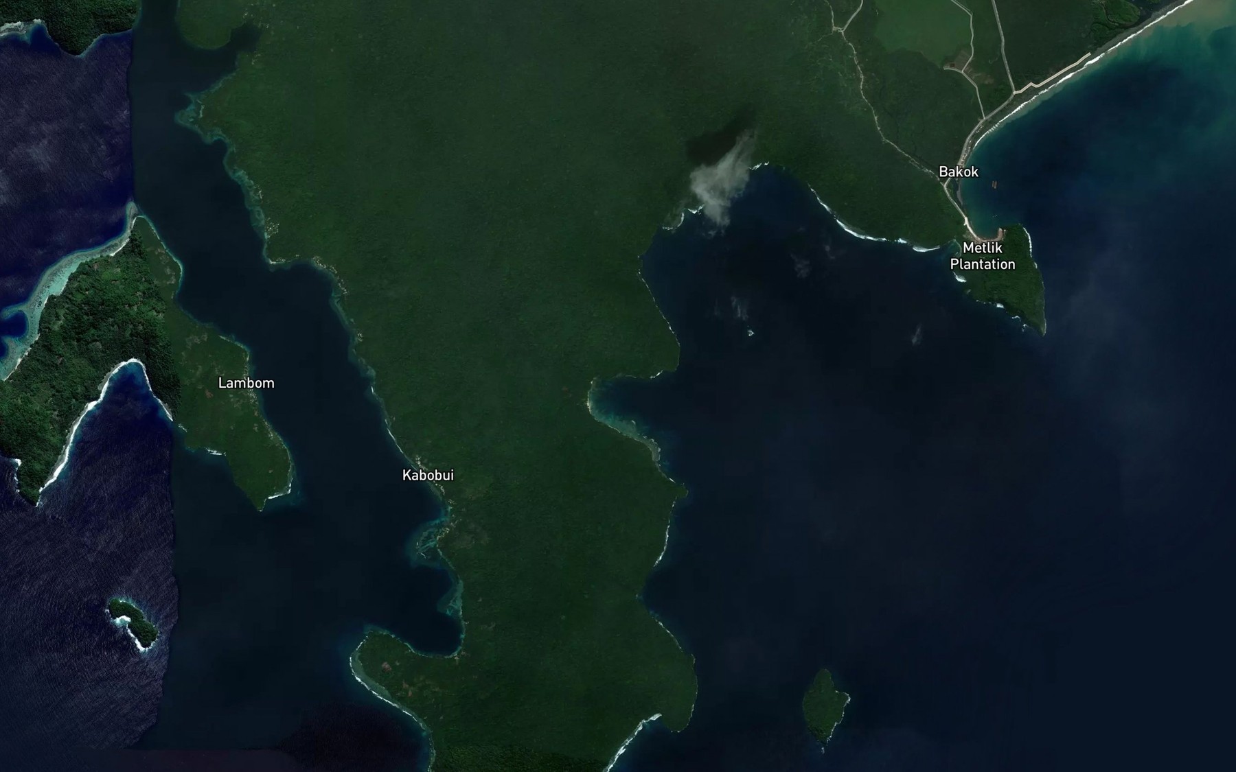 Satellite map of the Lavinia Bay