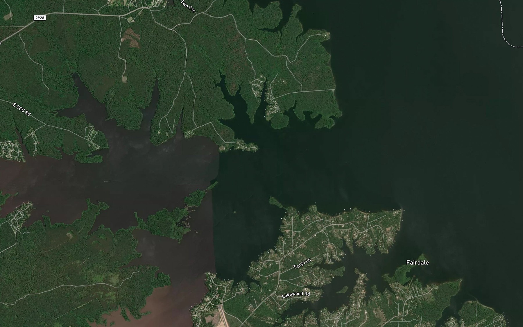 Satellite map of the Big Sandy Creek