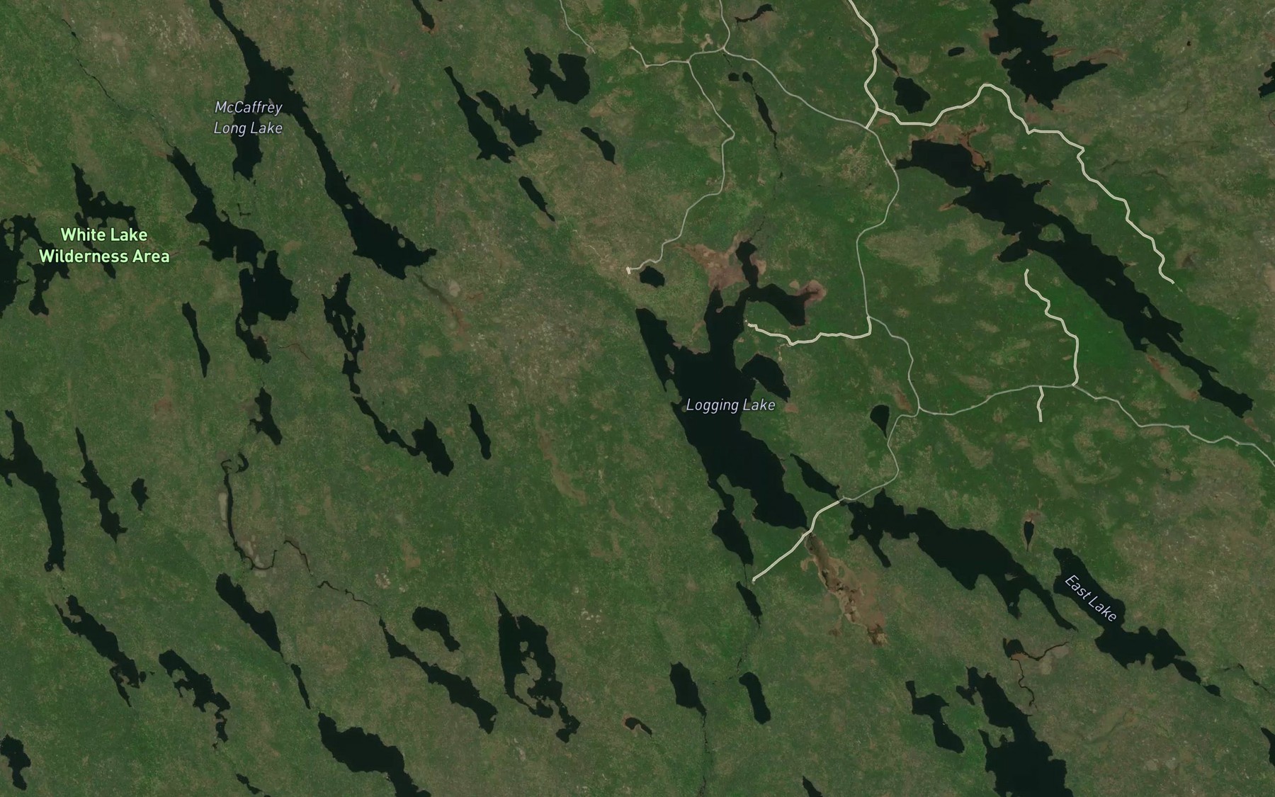 Satellite map of the Lantz Pond