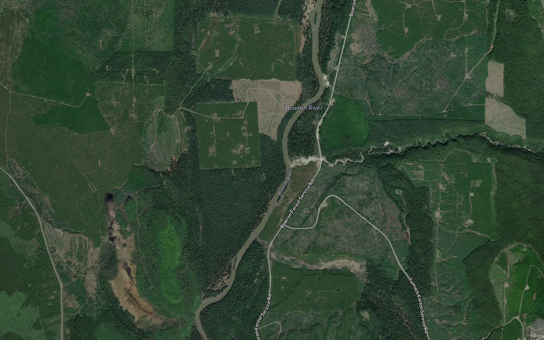 Satellite map of the Grizzly Bear Creek