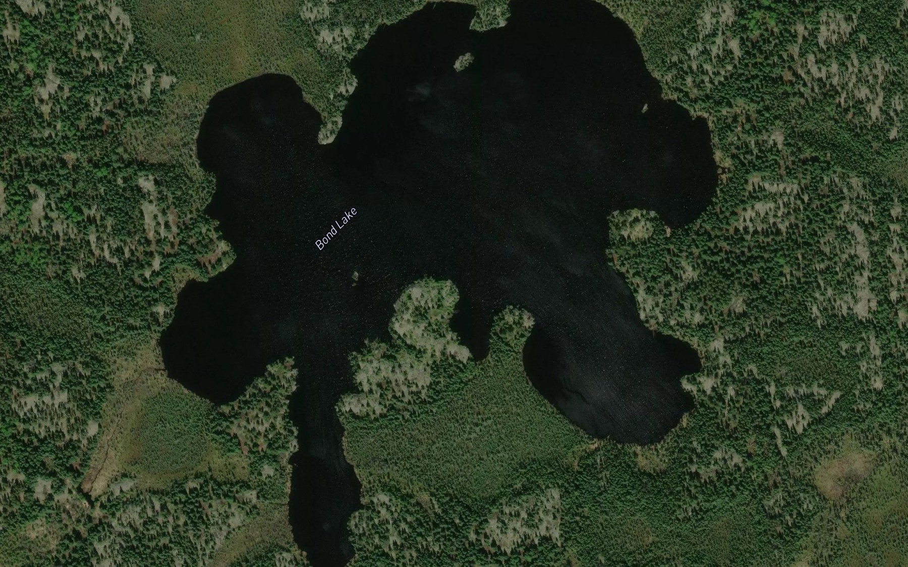 Satellite map of the Bond Lake