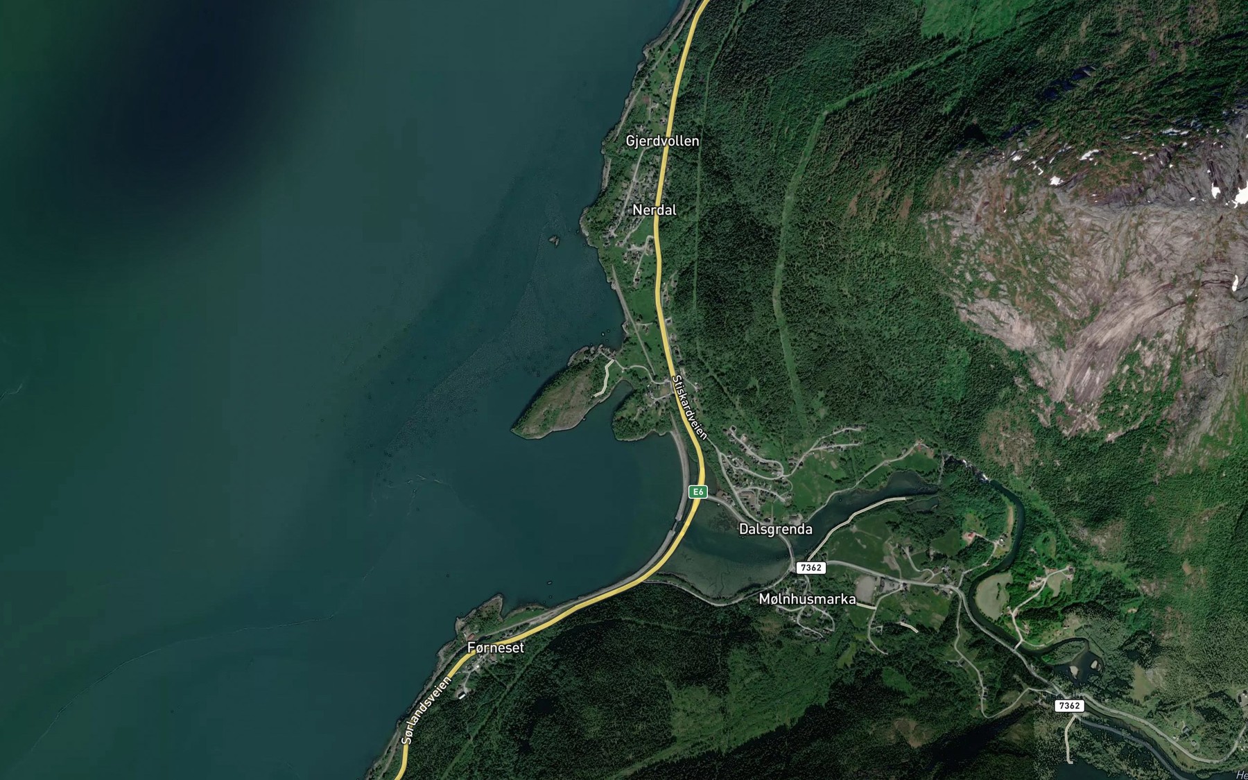 Satellite map of the Badstuvika
