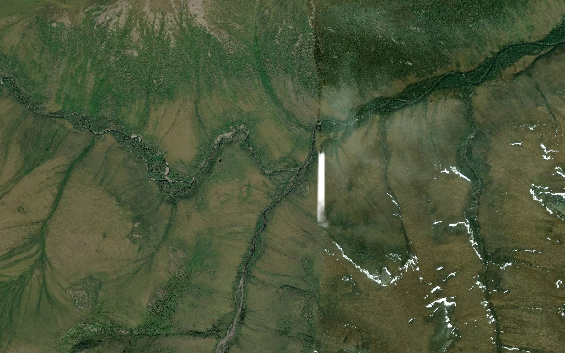Satellite map of the Diamond Fork