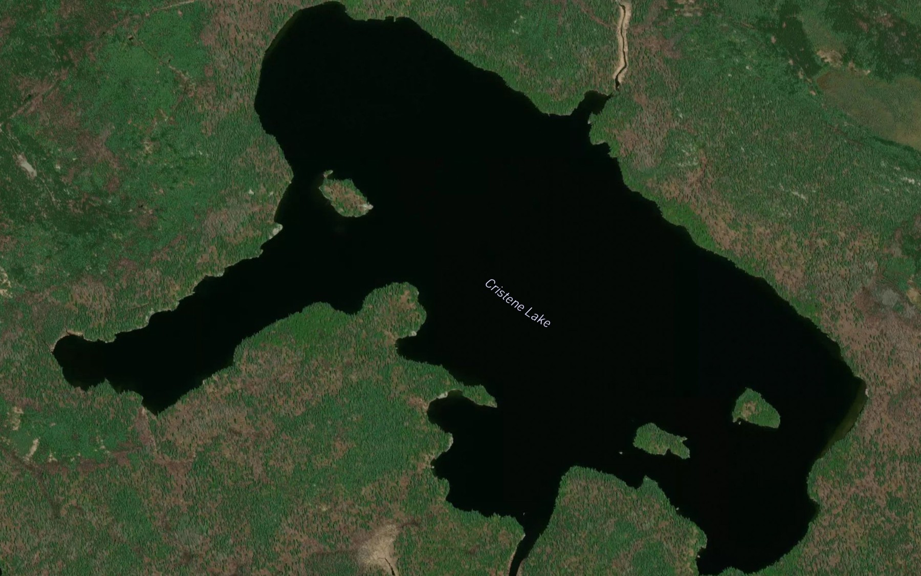 Satellite map of the Cristene Lake