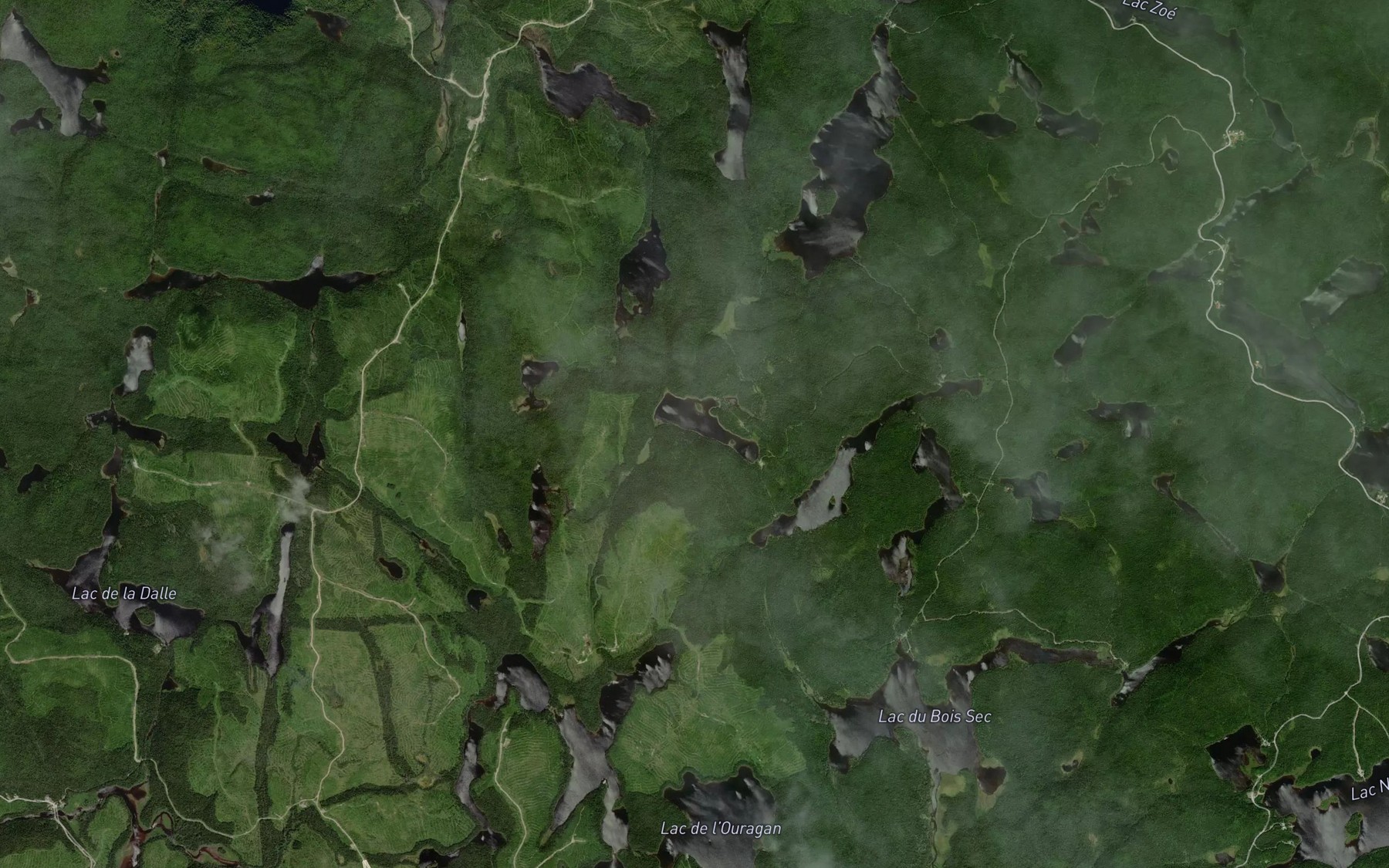 Satellite map of the Lac Sainte-Croix