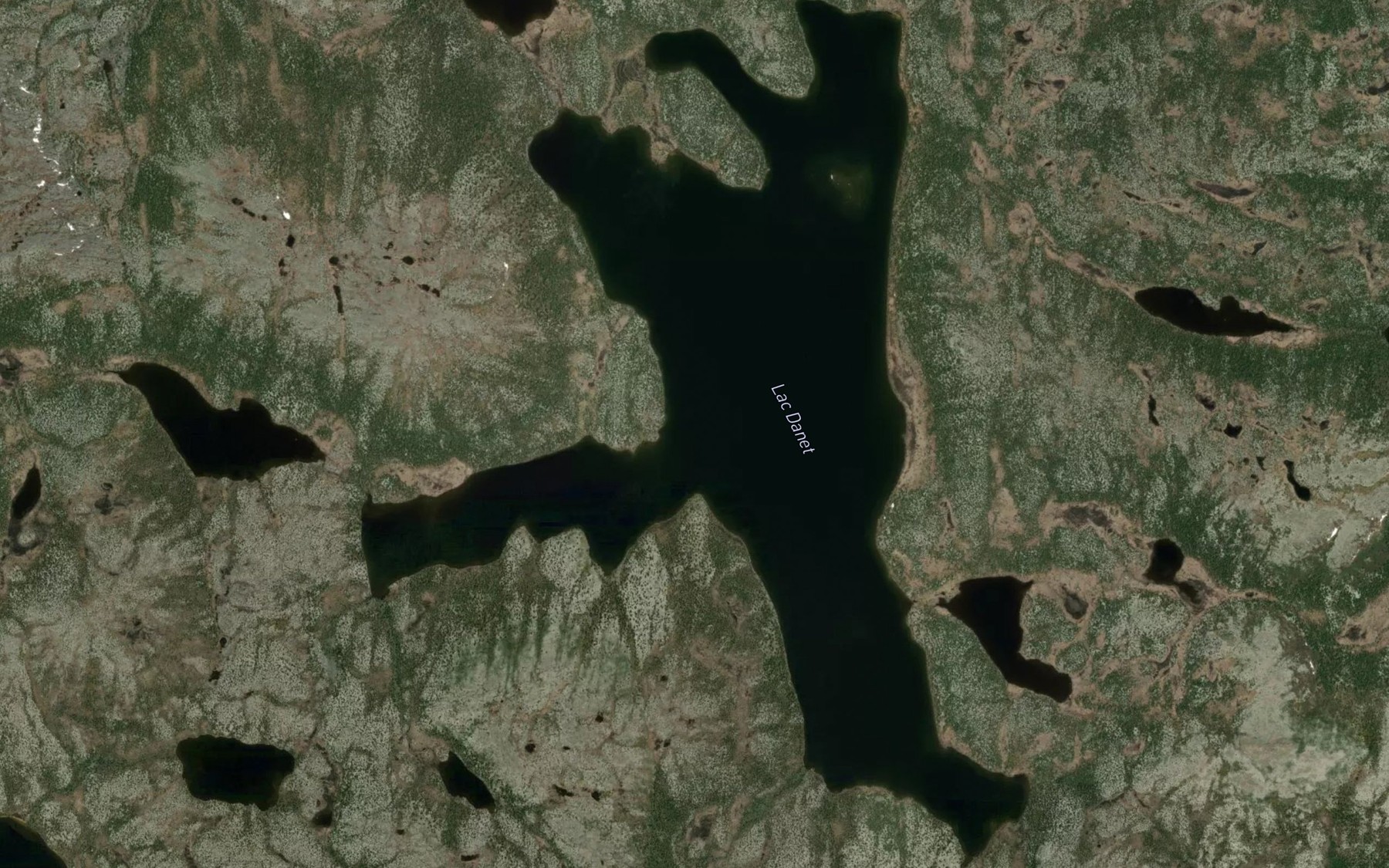 Satellite map of the Lac Danet
