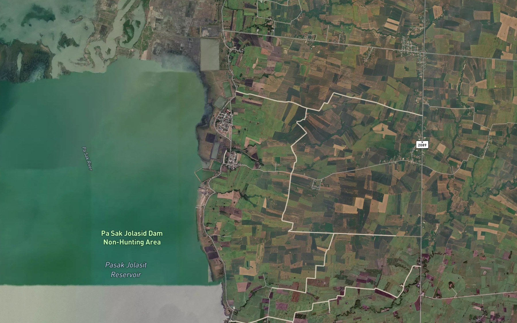 Satellite map of the Khlong Nam Sap