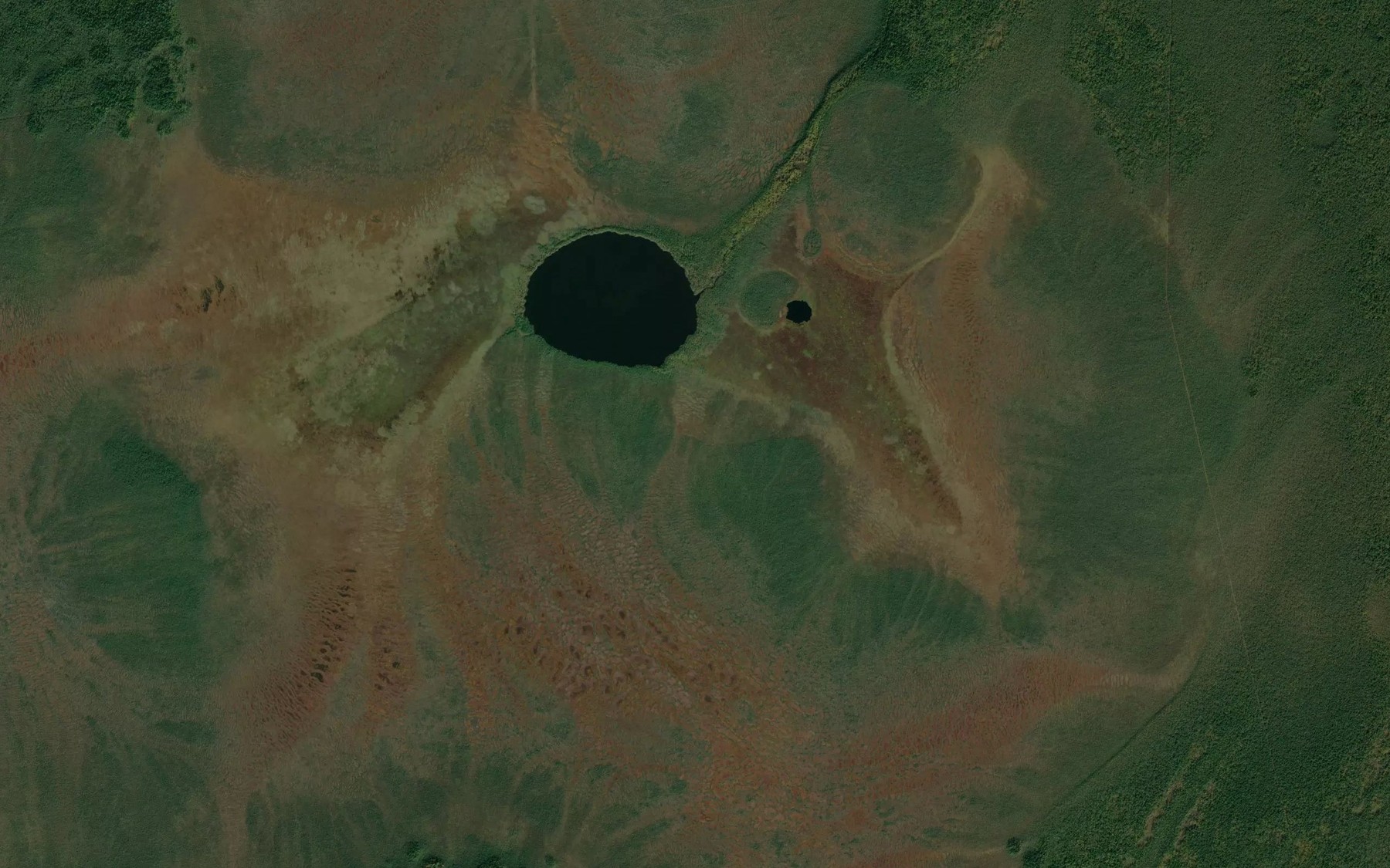 Satellite map of the Ozero Karas'ye