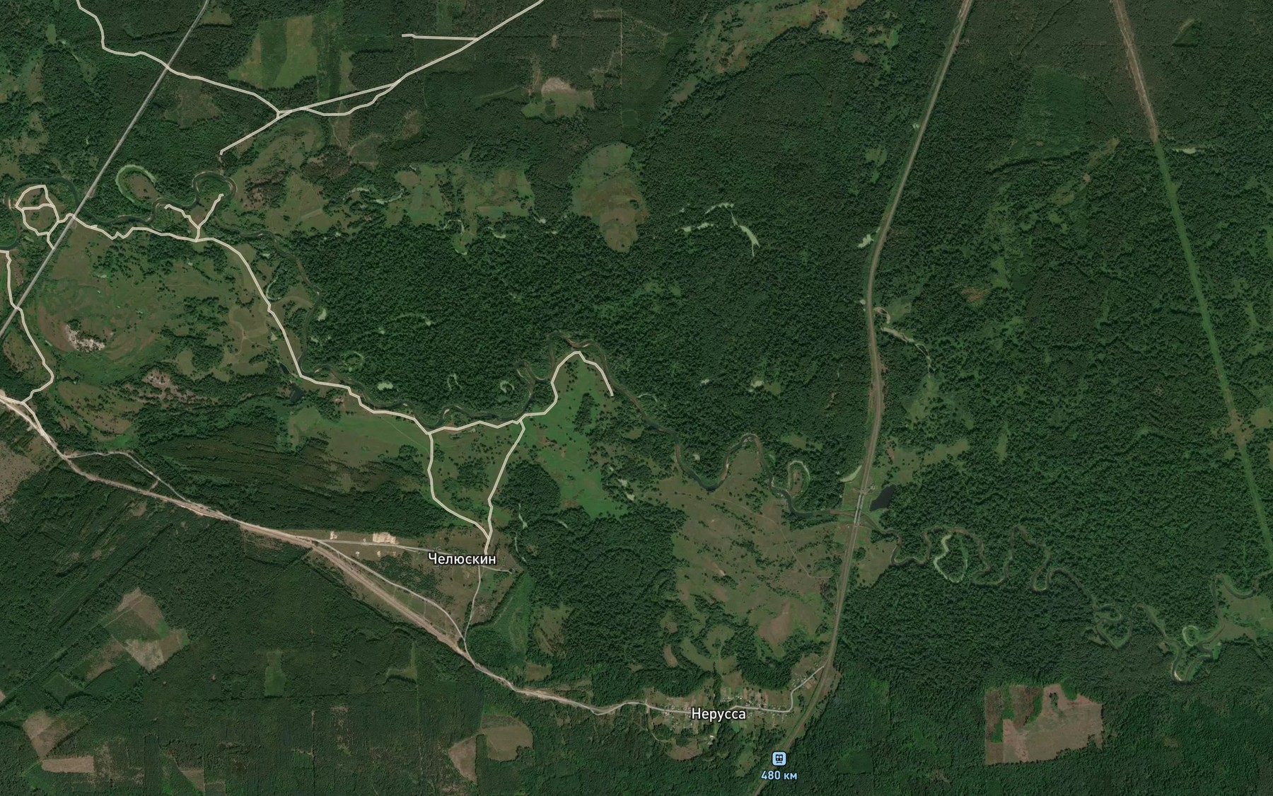 Satellite map of the Terebushka