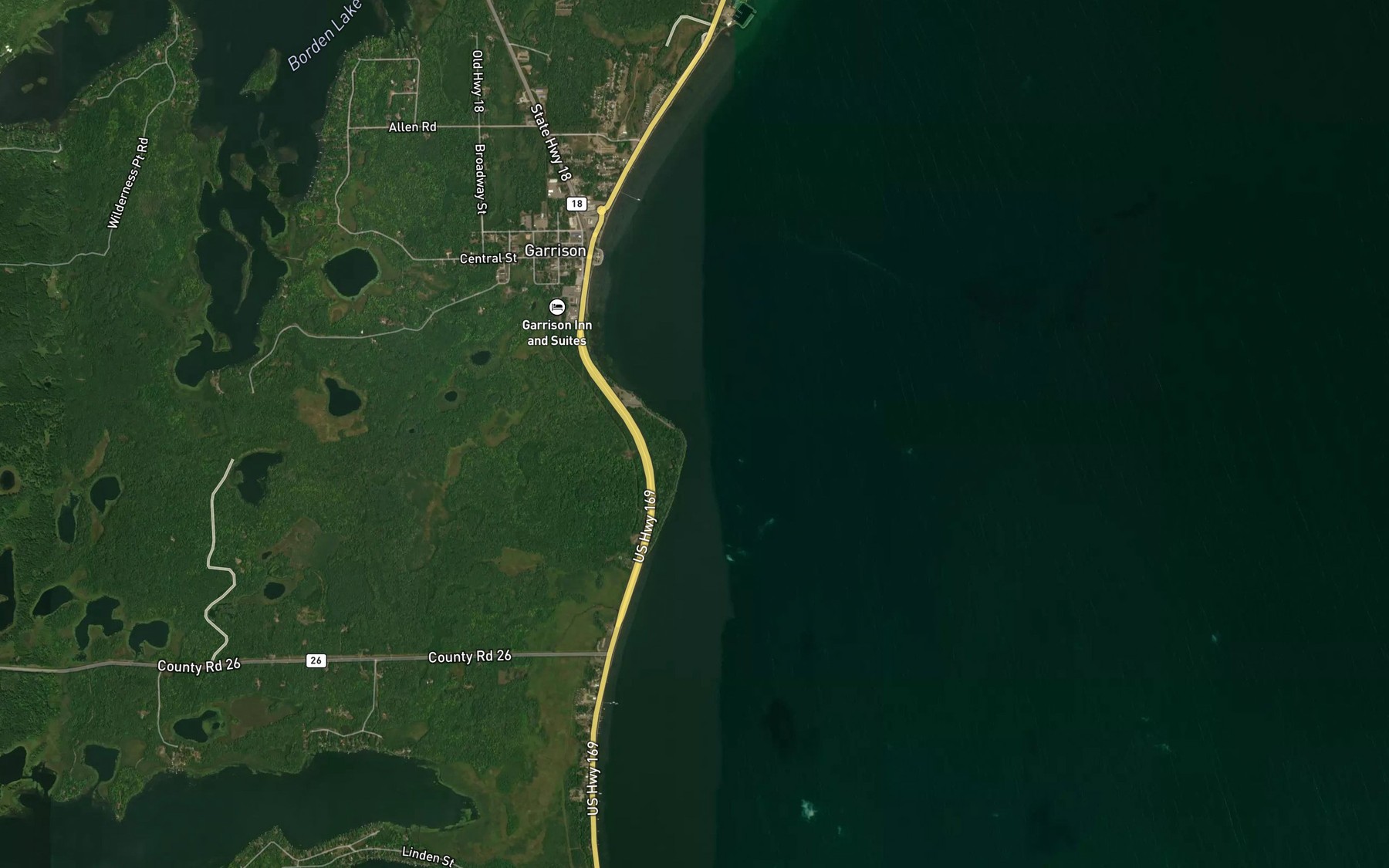 Satellite map of the Pike Point