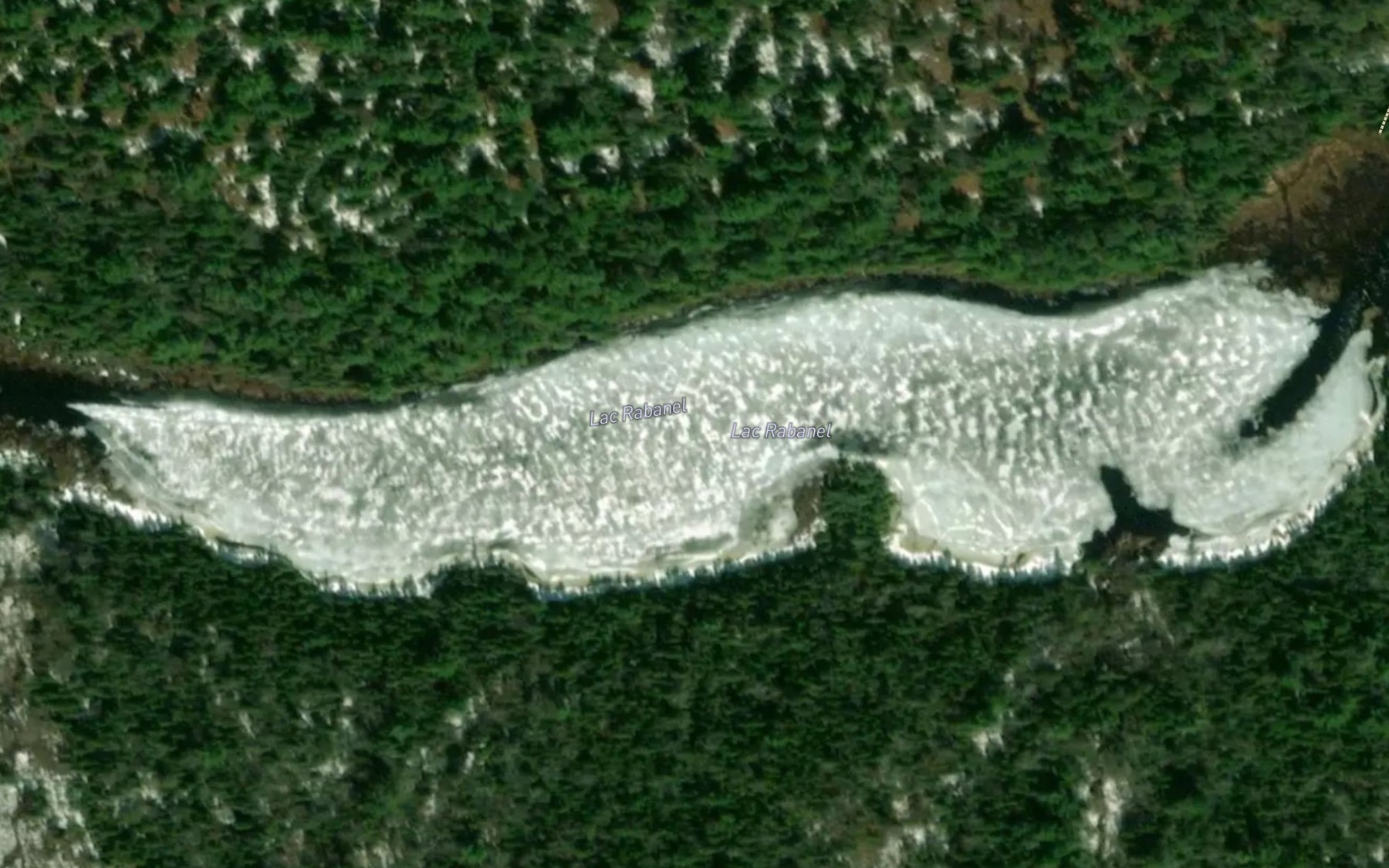 Satellite map of the Lac Rabanel
