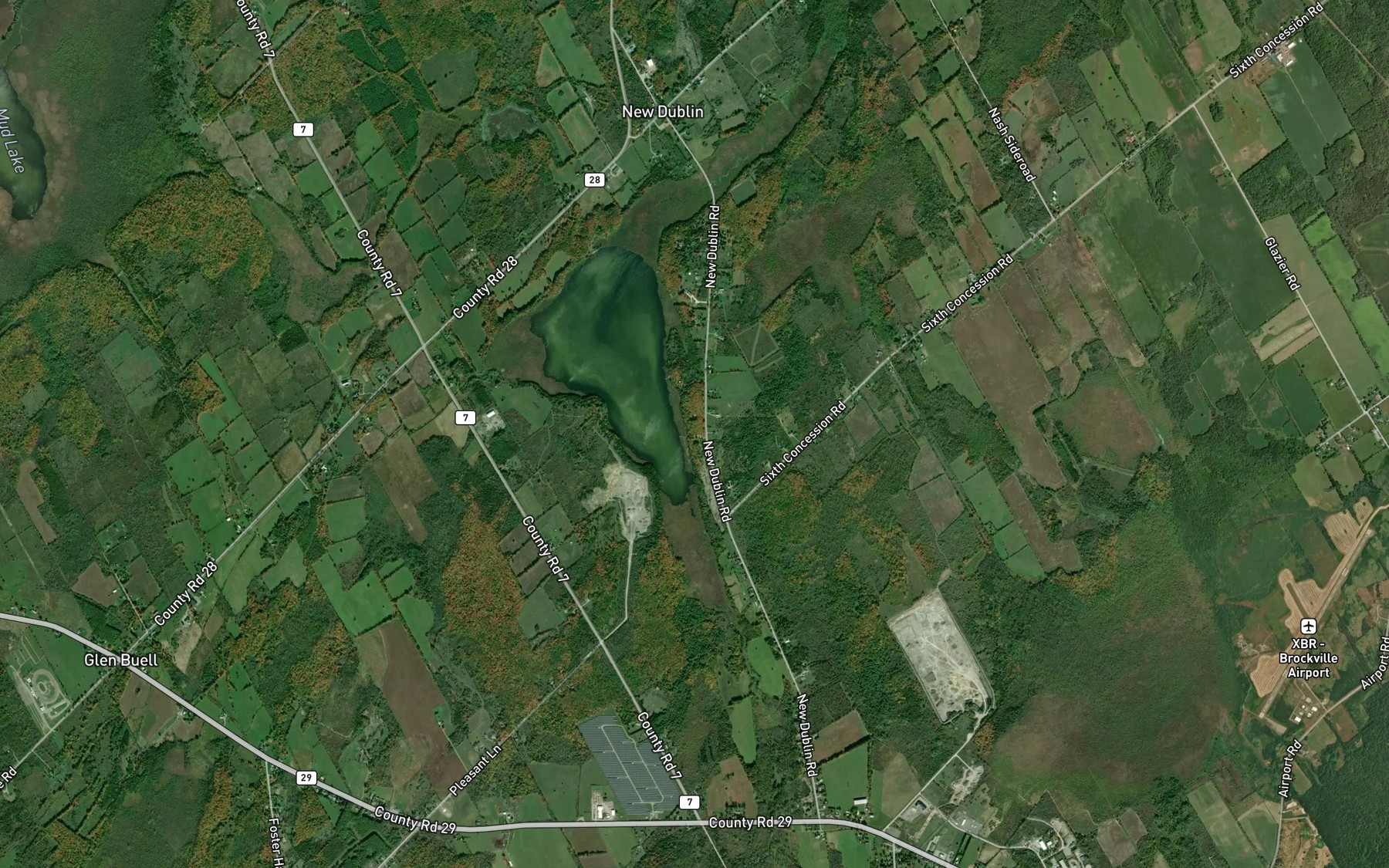 Satellite map of the Lambs Pond