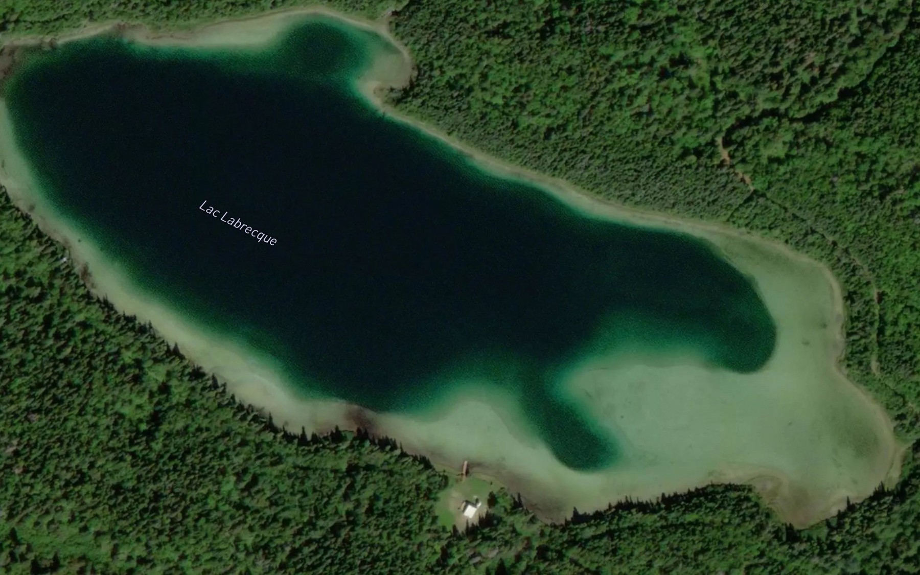 Satellite map of the Lac Labrecque